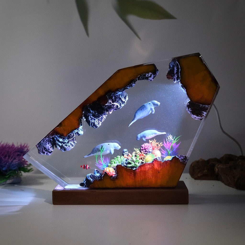 Manatee Family Sea Creatures Night Light