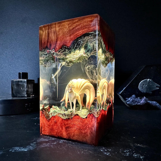 Ninetales Pokémon Epoxy Resin Lamp