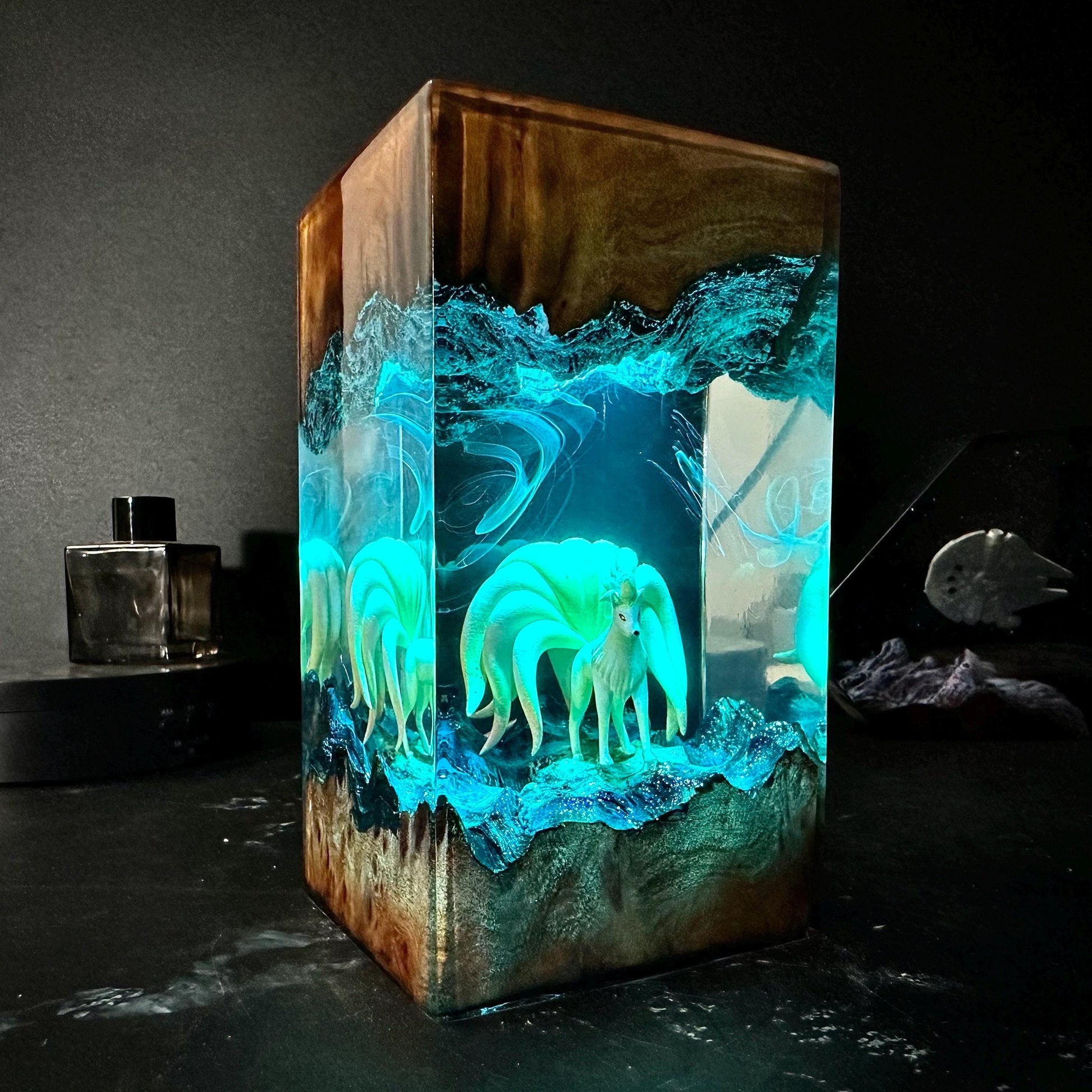 Ninetales Pokémon Epoxy Resin Lamp