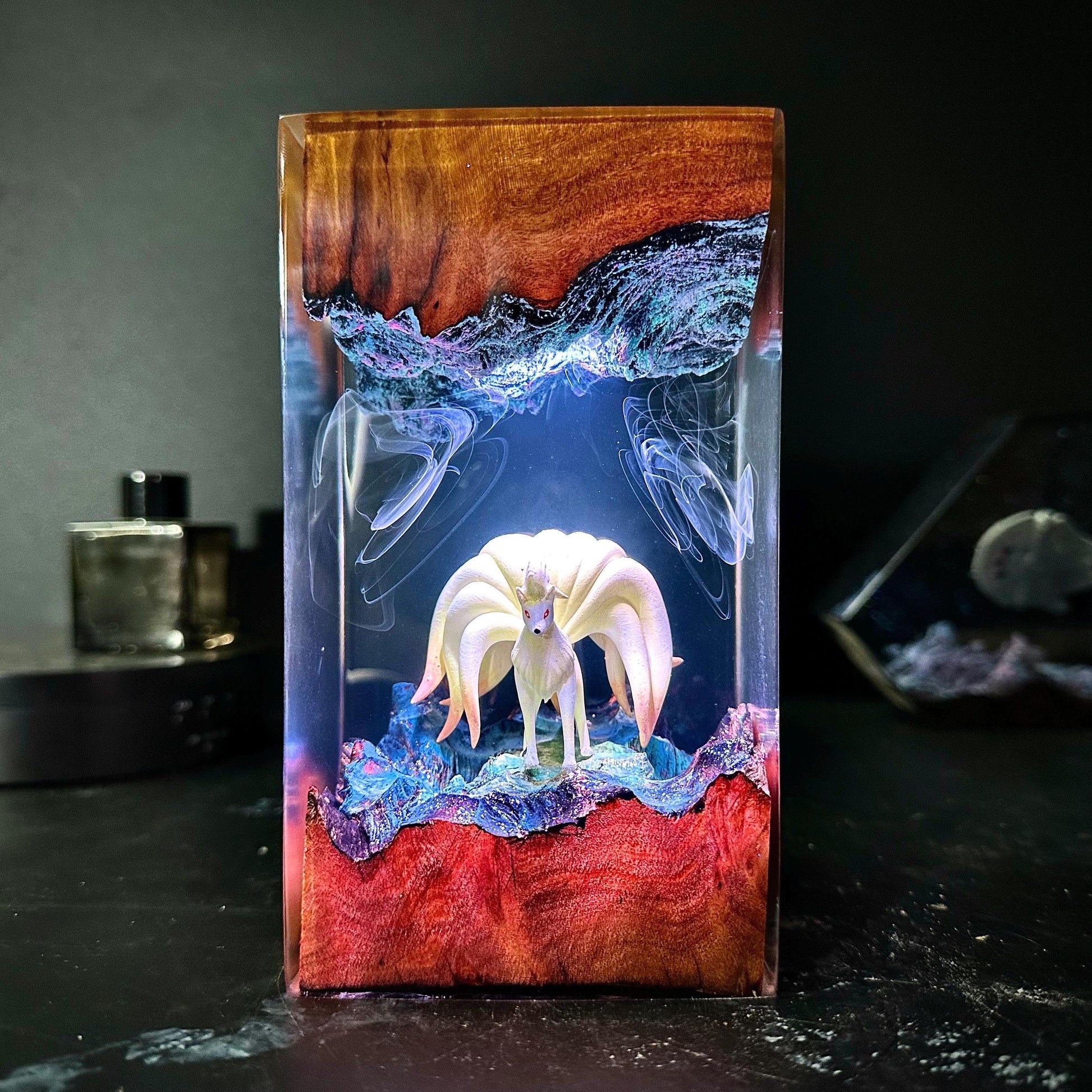 Ninetales Pokémon Epoxy Resin Lamp