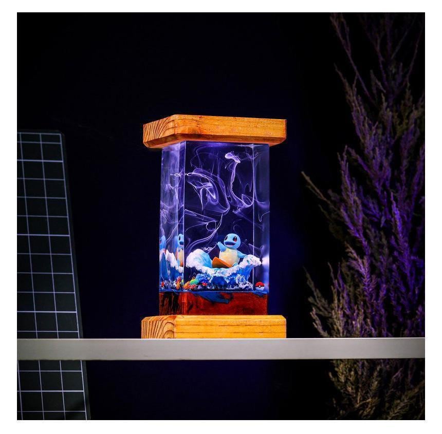Ocean Wave LED Night Light with Wooden Base