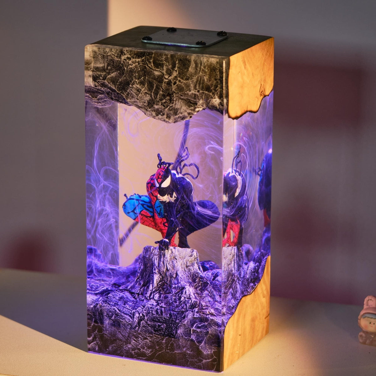 Spiderman Super Hero Epoxy Resin Lamp