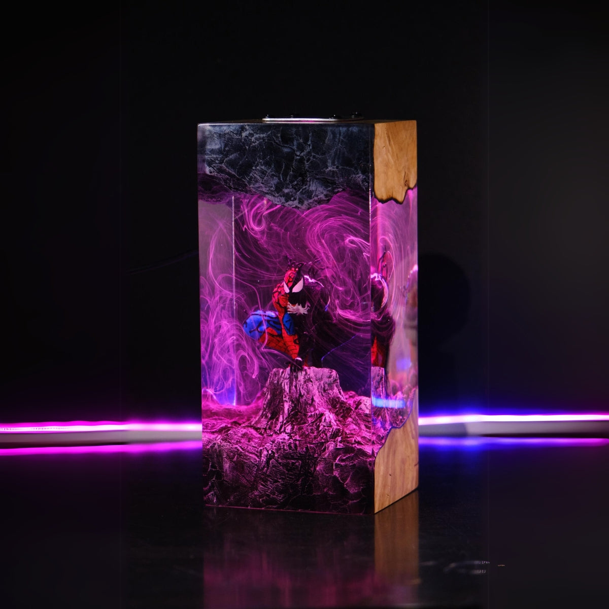 Spiderman Super Hero Epoxy Resin Lamp