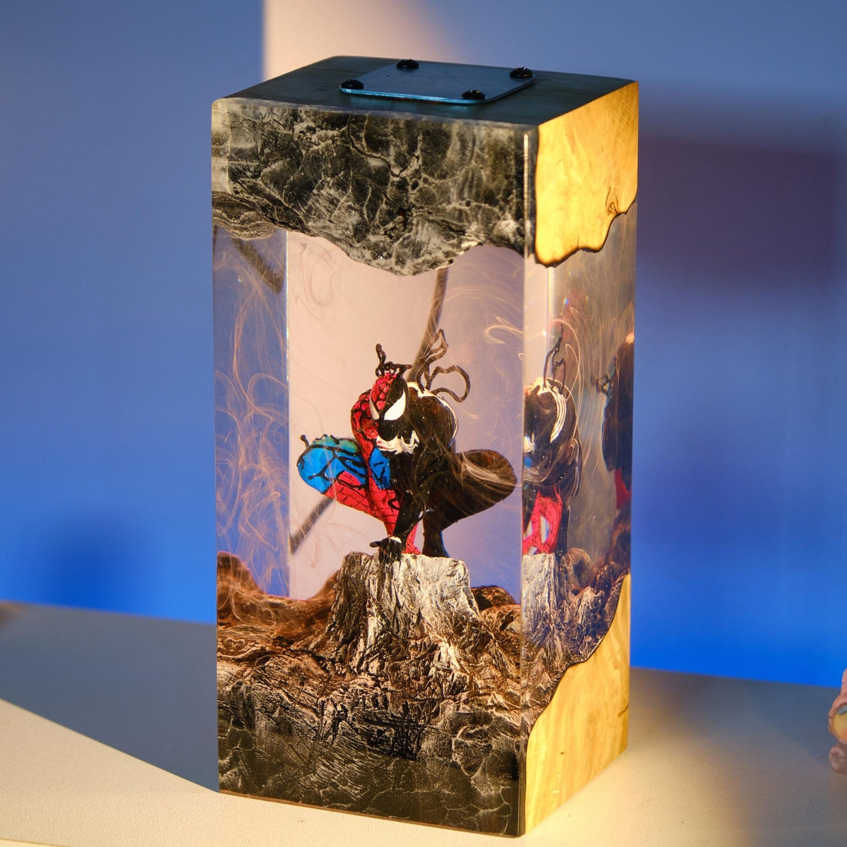 Spiderman Super Hero Epoxy Resin Lamp