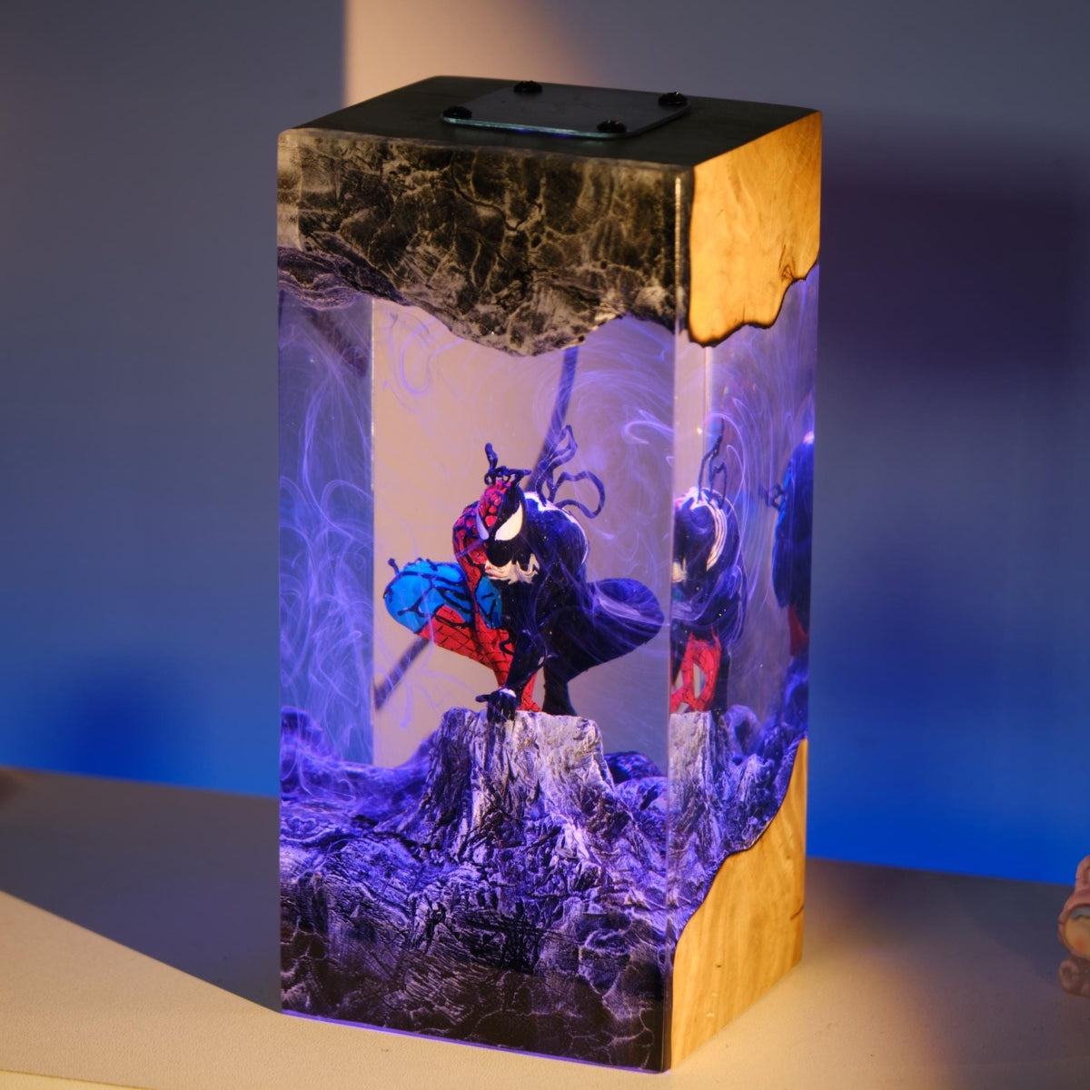 Spiderman Super Hero Epoxy Resin Lamp