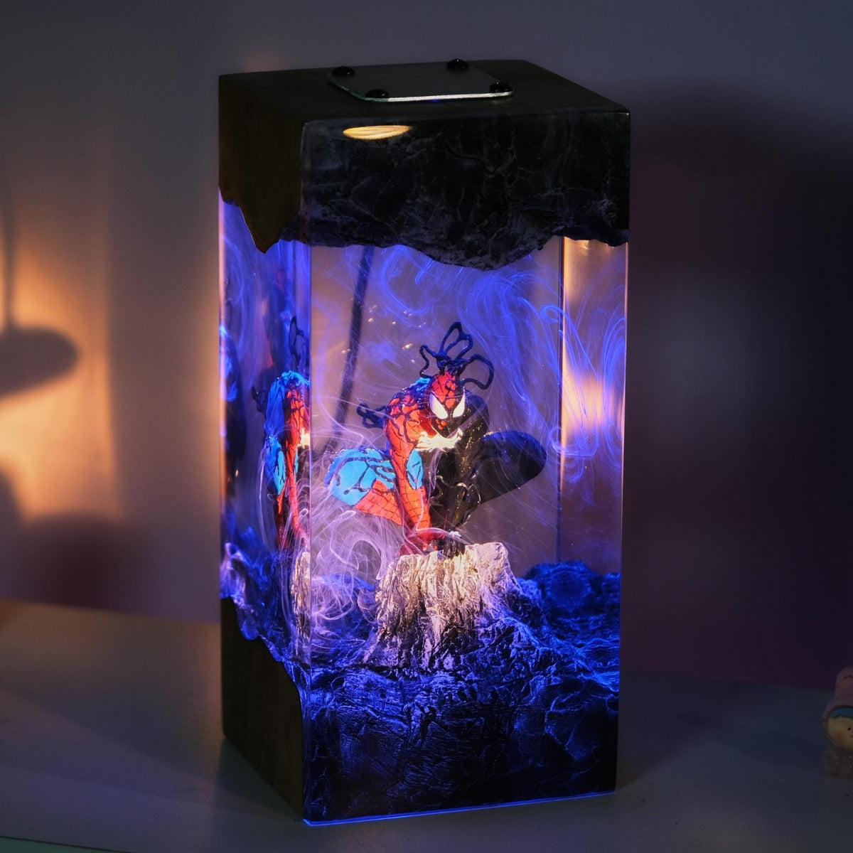 Spiderman Super Hero Epoxy Resin Lamp