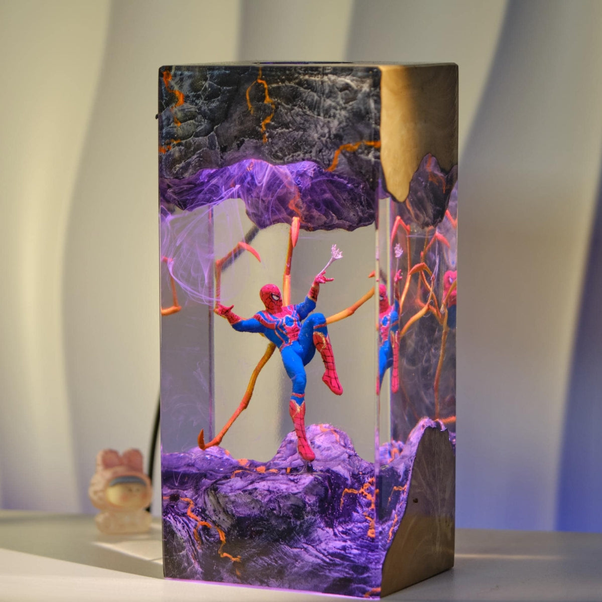 Spiderman Super Hero Epoxy Resin Lamp