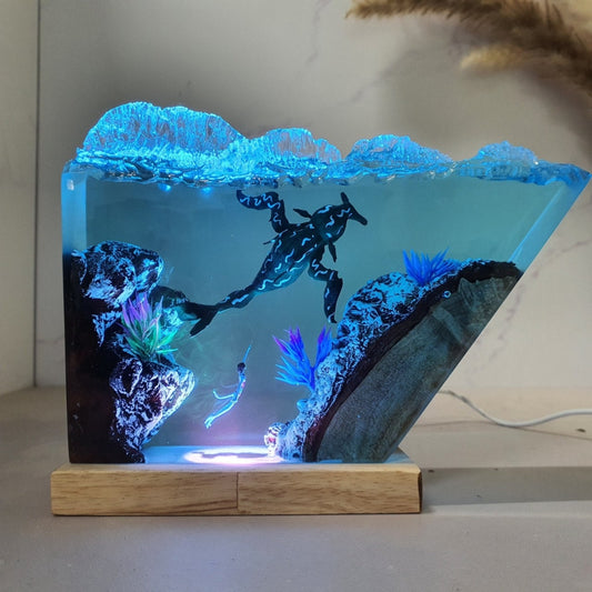 Tulkun ft Kiri Avatar 2 Epoxy Resin Lamp